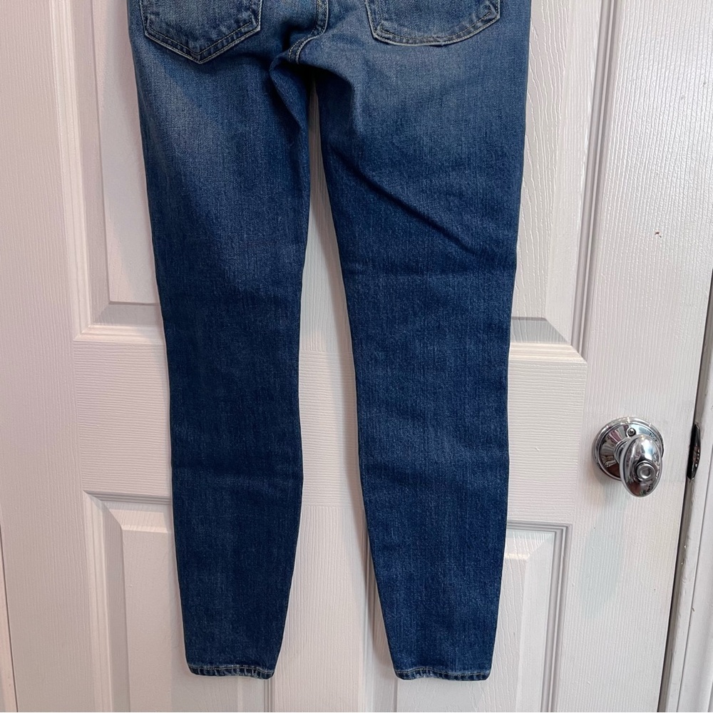 AMO 26x27” Twist Zip Skinny in Sapphire - Blue Skinny Ankle Zip Jeans - Picture 9 of 10